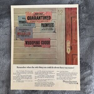 Quarantine Measles Polio Whooping Cough Vintage Health Print Ad 1972